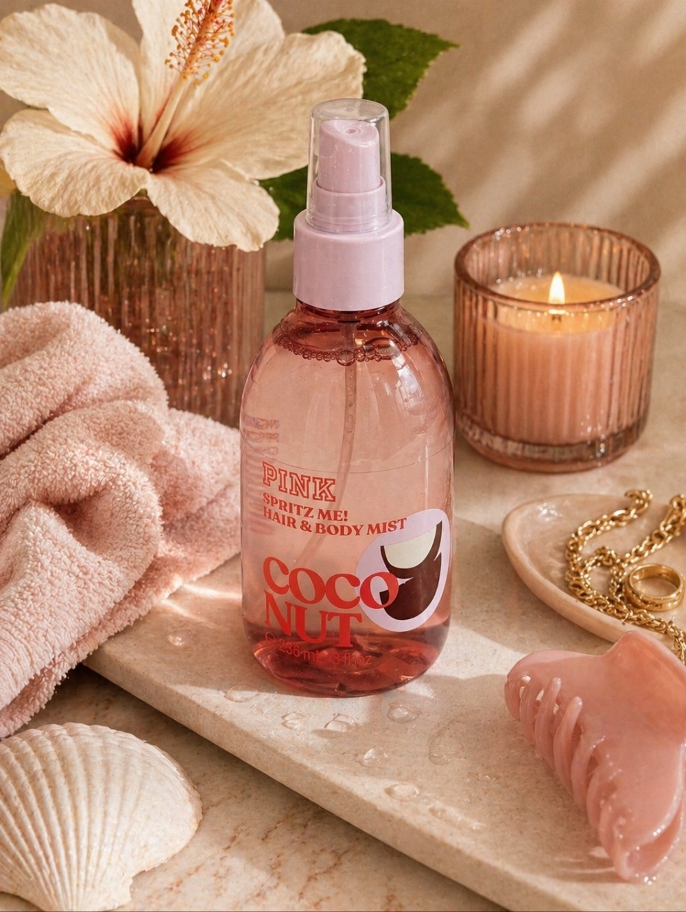 Victoria’s Secret PINK Coconut Hair & Body Mist 8 fl oz 🌴🥥✨